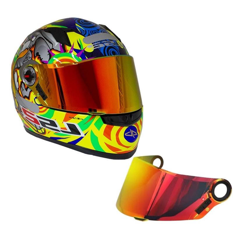 Capacete LS2 FF358 Alex Barros Mais Viseira Vermel - Capacete de